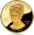 2009 Anna Harrison First Spouse Gold Coin