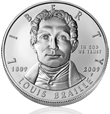Uncirculated Braille Silver Dollar